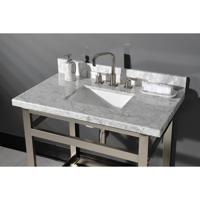 Kingston Tulare KVPB3622M38SQ - Templeton 36-Inch Carrara Marble Vanity Sink Top (8" Faucet Drillings), Carrara Marble