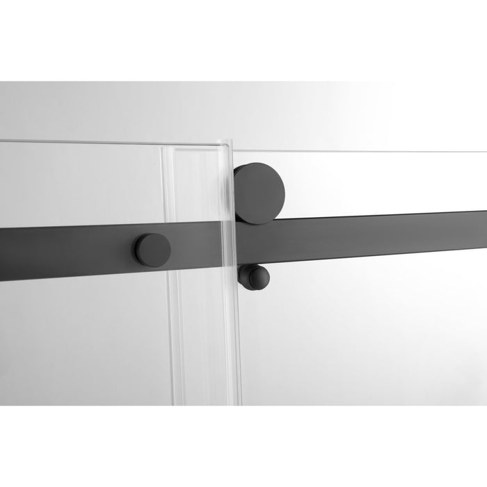 Kingston Tulare KVTAM6032L21060-Inch Acrylic Rectangular 3-Wall Alcove Tub Combo with Tub Door (Left Hand Drain), White/Matte Black