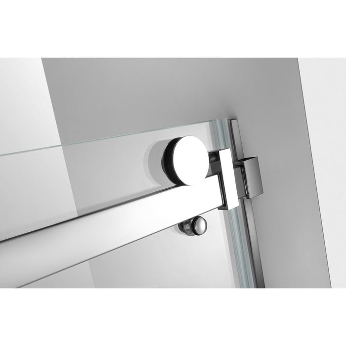 Kingston Tulare KVTAM6032L21160-Inch Acrylic Rectangular 3-Wall Alcove Tub Combo with Tub Door (Left Hand Drain), White/Polished Chrome