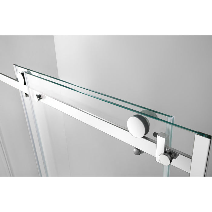 Kingston Tulare KVTAM6032R22D160-Inch Acrylic Rectangular 3-Wall Anti-Skid Alcove Tub Combo with Tub Door (Right Hand Drain), White/Polished Chrome