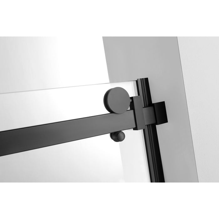 Kingston Tulare KVTAP6031L22T060-Inch Acrylic Rectangular 3-Wall Anti-Skid Alcove Tub Combo with Tub Door (Left Hand Drain), White/Matte Black