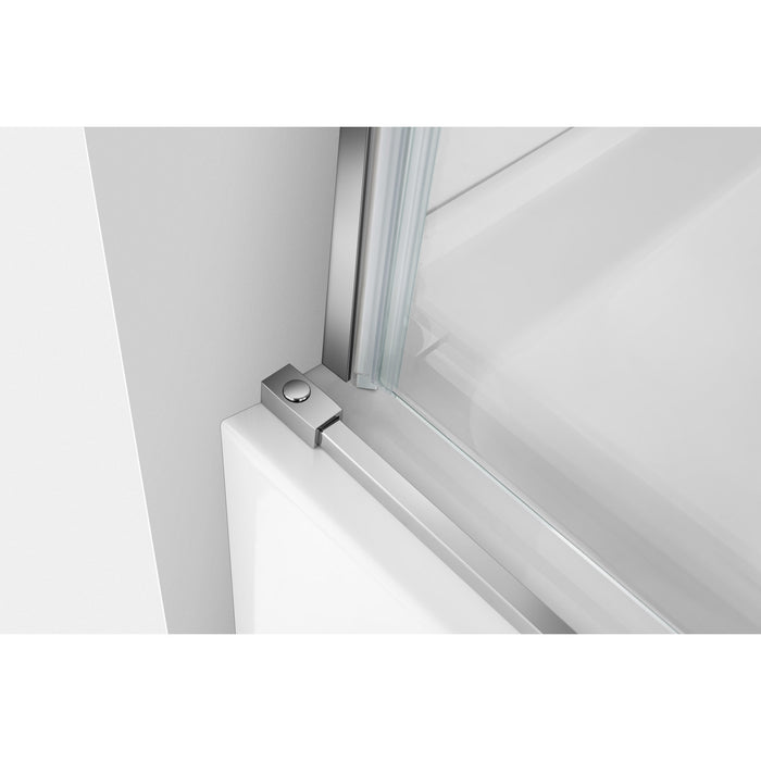 Kingston Tulare KVTAP603222R160-Inch Acrylic Rectangular 3-Wall Alcove Tub Combo with Tub Door (Right Hand Drain), White/Polished Chrome