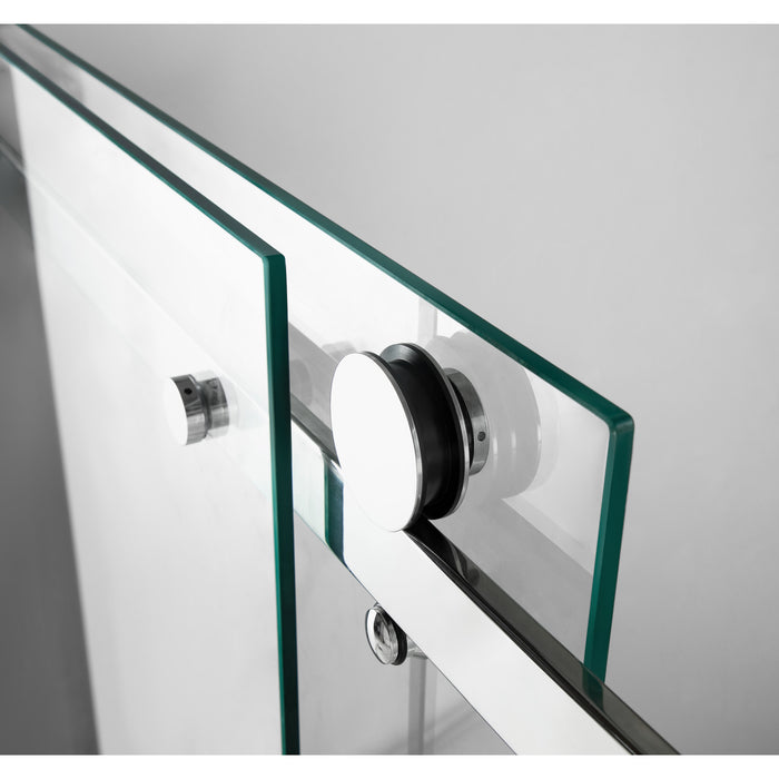 Kingston Tulare KVTAP6032L22C160-Inch Acrylic Rectangular 3-Wall Anti-Skid Alcove Tub Combo with Tub Door (Left Hand Drain), White/Polished Chrome