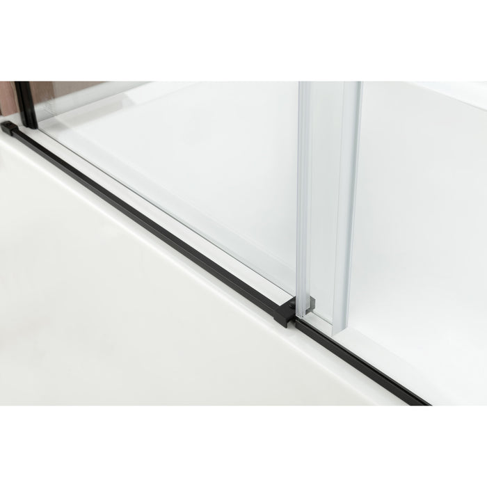 Kingston Tulare KVTAP6032R21A060-Inch Acrylic Rectangular 3-Wall Anti-Skid Alcove Tub Combo with Tub Door (Right Hand Drain), White/Matte Black