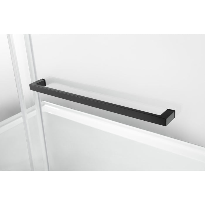 Kingston Tulare KVTAP6032R21A060-Inch Acrylic Rectangular 3-Wall Anti-Skid Alcove Tub Combo with Tub Door (Right Hand Drain), White/Matte Black