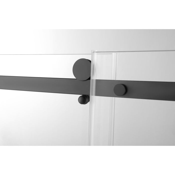 KVTAP6032R22C0 60-Inch Acrylic Rectangular 3-Wall Anti-Skid Alcove Tub Combo with Tub Door (Right Hand Drain), White/Matte Black