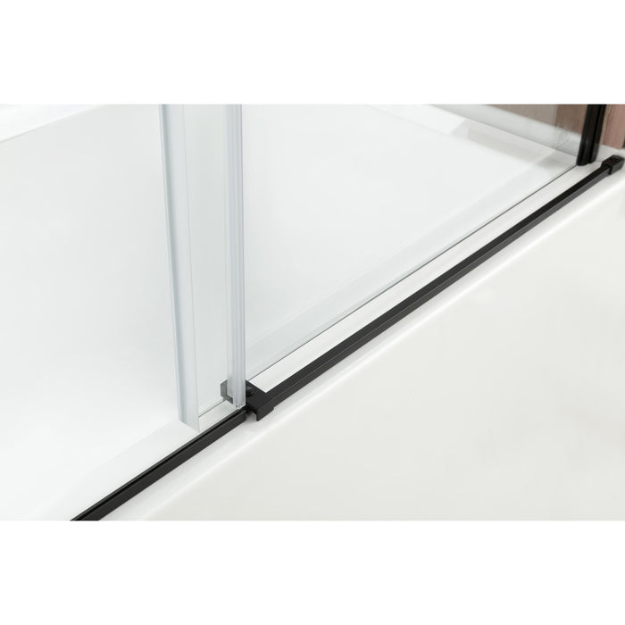 Kingston Tulare KVTDE603121L060-Inch Acrylic Rectangular 3-Wall Alcove Tub Combo with Tub Door (Left Hand Drain), White/Matte Black