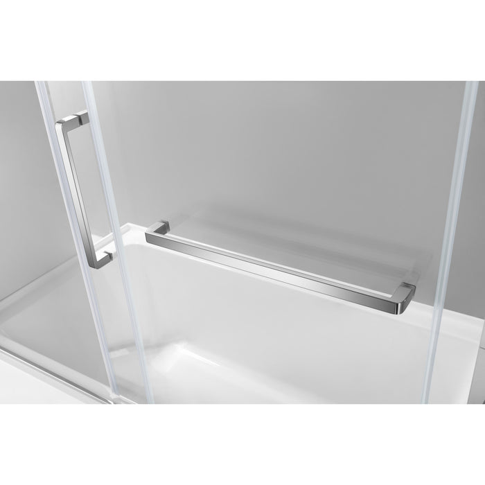 Kingston Tulare KVTDE603122R160-Inch Acrylic Rectangular 3-Wall Alcove Tub Combo with Tub Door (Right Hand Drain), White/Polished Chrome