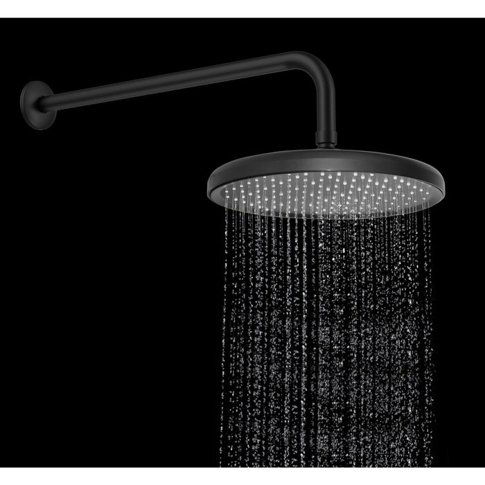 Kingston Slenderain KX140P0 10-Inch Round Rainfall Shower Head, Matte Black