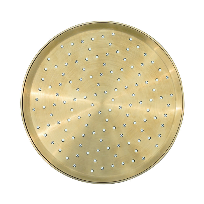 Kingston Slenderain KX140P7 10-Inch Round Rainfall Shower Head, Brushed Brass