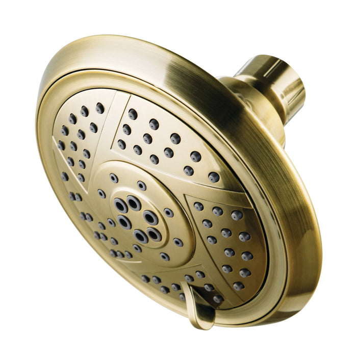 Kingston Tulare KX1553 - Vilbosch 5-Inch Round 5-Function ABS Shower Head, Antique Brass