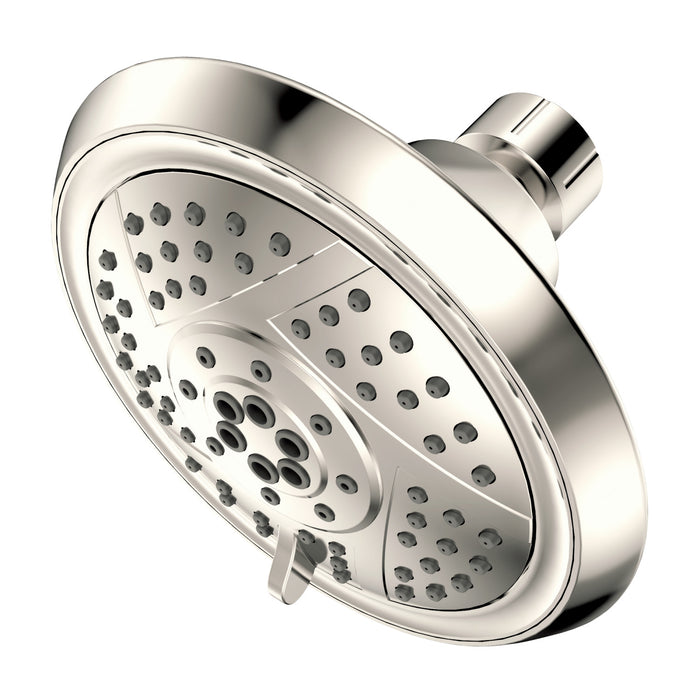 Kingston Tulare KX1556PN - Vilbosch 5-Inch Round 5-Function ABS Shower Head, Polished Nickel