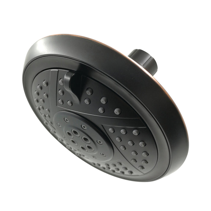 Kingston Tulare KX1556 - Vilbosch 5-Inch Round 5-Function ABS Shower Head, Naples Bronze