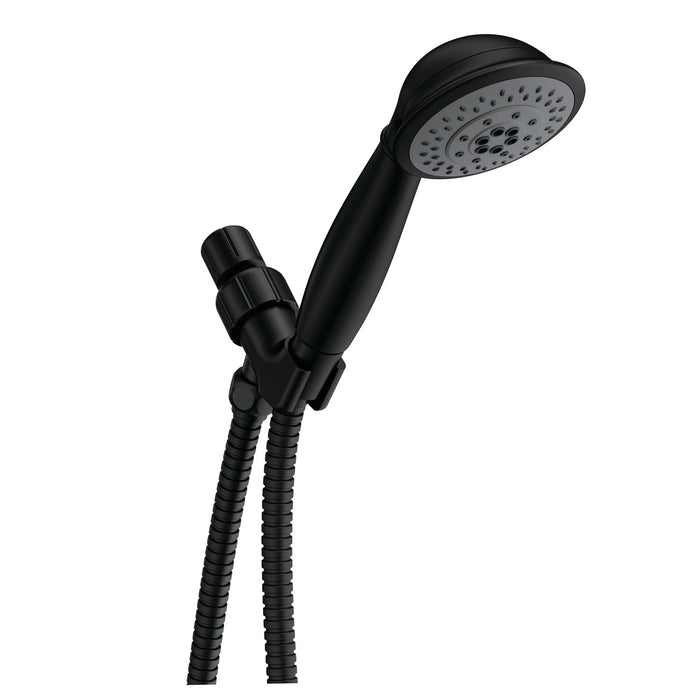 Kingston Tulare KX2520B - Vilbosch 5-Function Hand Shower Set with Stainless Steel Hose, Matte Black