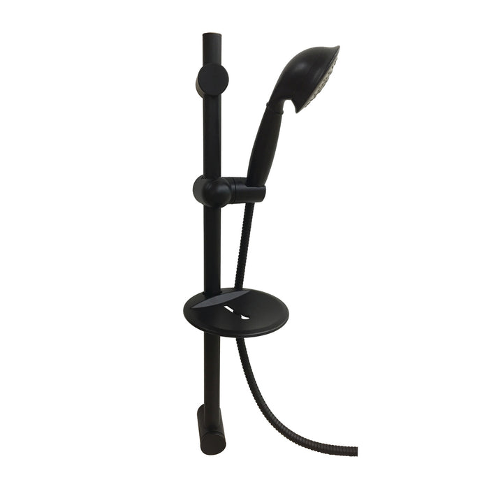 Kingston Tulare KX2520SBB - Vilbosch 5-Function Hand Shower with 24-Inch Slide Bar Kit, Matte Black