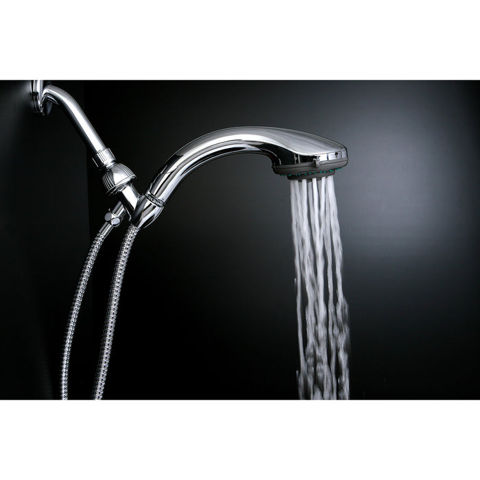 Kingston Tulare KX2522B - Vilbosch 5-Function Hand Shower Set with Stainless Steel Hose, Polished Chrome