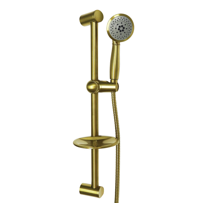 Shower Scape KX2527SBB 5-Function Hand Shower Set with Slide Bar Kit, Brushed Brass