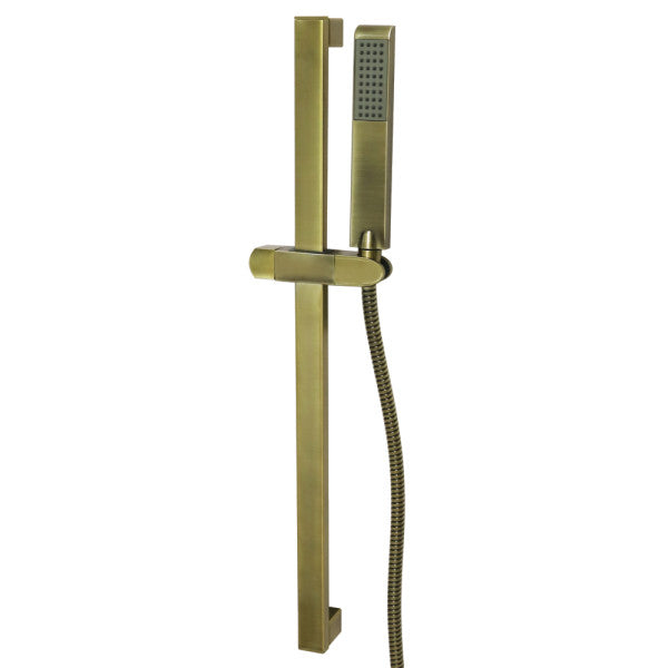 Kingston Sona KX2543 - Vilbosch 24-Inch Stainless Steel Shower Slide Bar with Hand Shower and Holder, Antique Brass