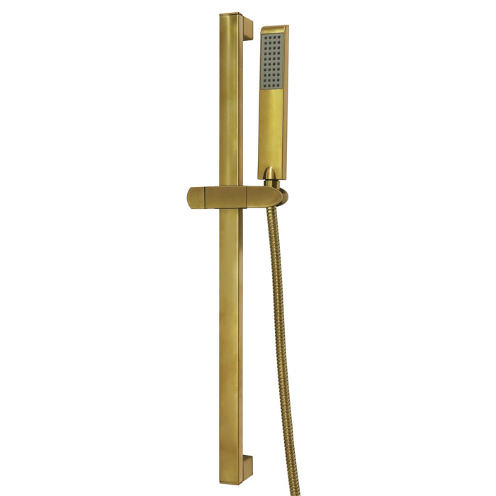 Kingston Sona KX2547 - Vilbosch 24-Inch Stainless Steel Shower Slide Bar with Hand Shower and Holder, Brushed Brass