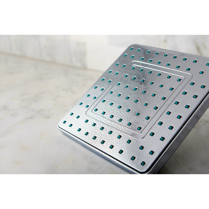 Kingston Claremont KX4641 8-Inch Square Raindrop ABS Shower Head, Polished Chrome