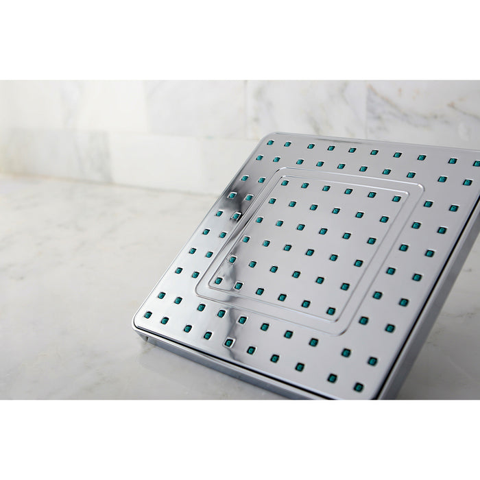 Kingston Claremont KX4641 8-Inch Square Raindrop ABS Shower Head, Polished Chrome