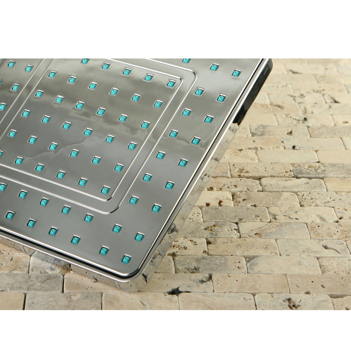 Kingston Sona KX4641CK - Claremont 8-Inch Square Raindrop ABS Shower Head with 15-3/4 Inch Shower Arm, Polished Chrome