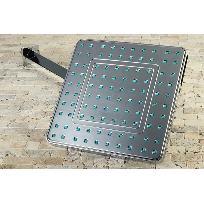 Kingston Sona KX4641CK - Claremont 8-Inch Square Raindrop ABS Shower Head with 15-3/4 Inch Shower Arm, Polished Chrome