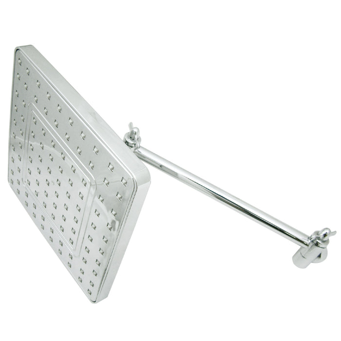 Kingston Fortress KX4641K1 8-Inch Square Raindrop ABS Shower Head with 10-Inch High-Low Shower Arm, Polished Chrome