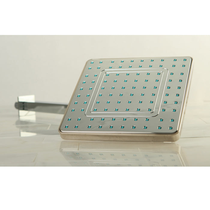 Kingston Sona KX4648CK - Claremont 8-Inch Square Raindrop ABS Shower Head with 15-3/4 Inch Shower Arm, Brushed Nickel