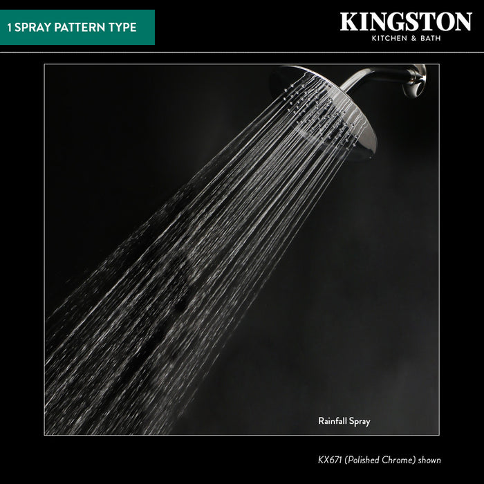 Kingston Sona KX671 - Shower Scape 7-Inch Round Raindrop ABS Shower Head, Polished Chrome
