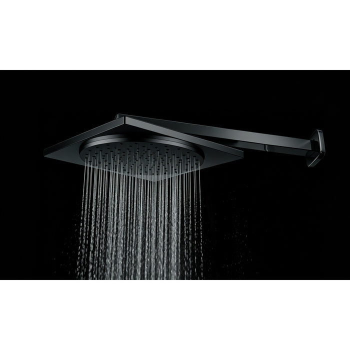 Kingston Sona KX8220 - Claremont 12-Inch Square Raindrop ABS Shower Head, Matte Black