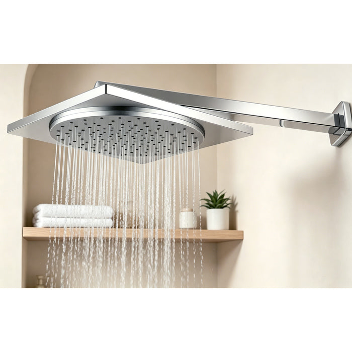 Kingston Sona KX8221 - Claremont 12-Inch Square Raindrop ABS Shower Head, Polished Chrome