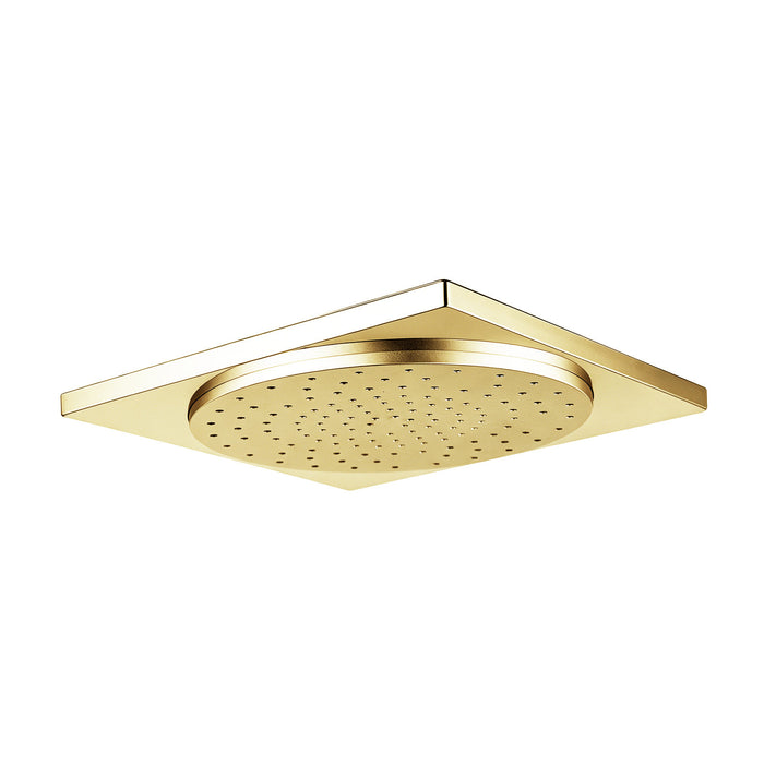 Kingston Sona KX8222 - Claremont 12-Inch Square Raindrop ABS Shower Head, Polished Brass