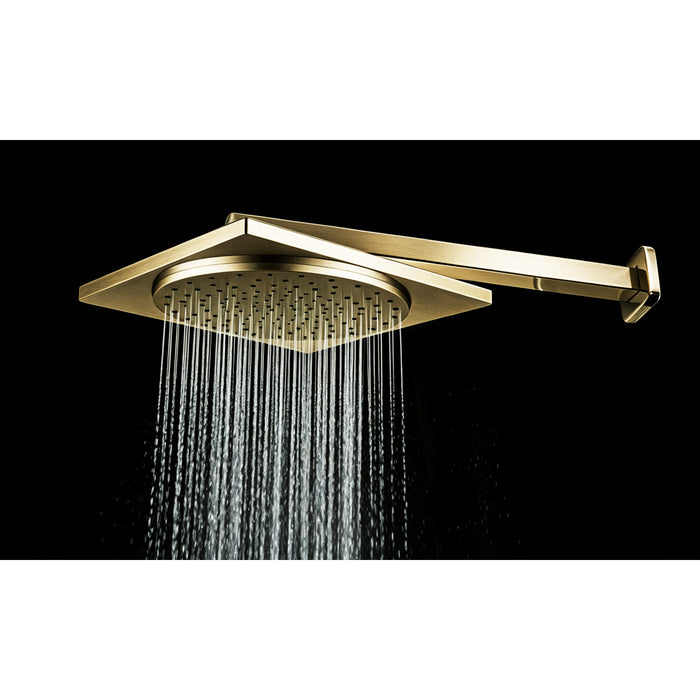 Kingston Sona KX8223 - Claremont 12-Inch Square Raindrop ABS Shower Head, Antique Brass