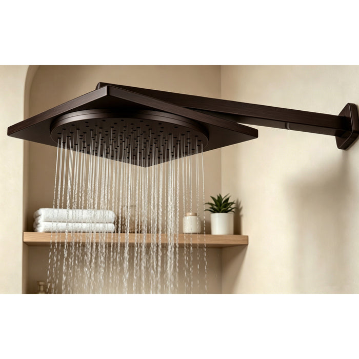 Kingston Sona KX8225 - Claremont 12-Inch Square Raindrop ABS Shower Head, Oil Rubbed Bronze