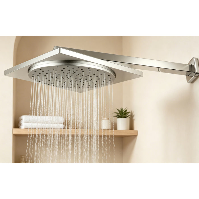 Kingston Sona KX8226 - Claremont 12-Inch Square Raindrop ABS Shower Head, Polished Nickel
