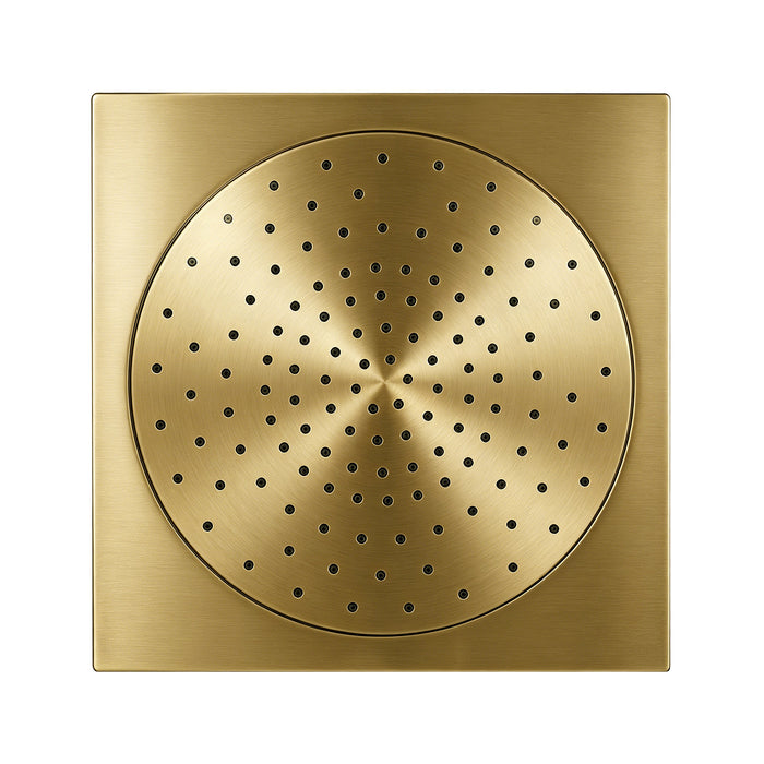 Kingston Sona KX8227 - Claremont 12-Inch Square Raindrop ABS Shower Head, Brushed Brass
