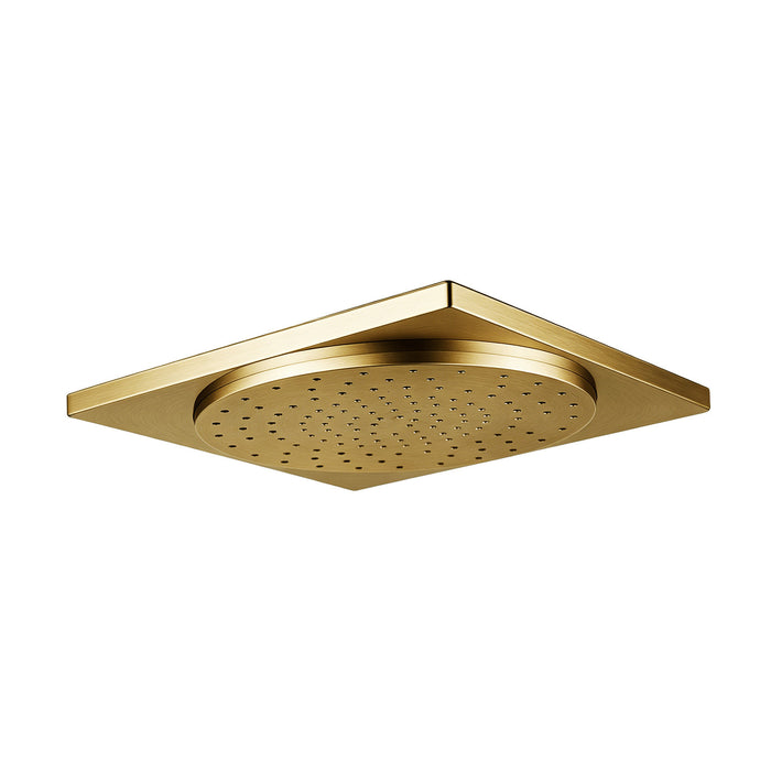 Kingston Sona KX8227 - Claremont 12-Inch Square Raindrop ABS Shower Head, Brushed Brass
