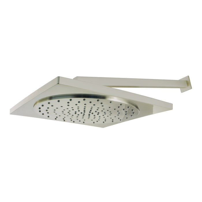 Kingston Sona KX8228CK - Claremont 12-Inch Square Rainfall ABS Shower Head with 15-3/4 Inch Shower Arm, Brushed Nickel
