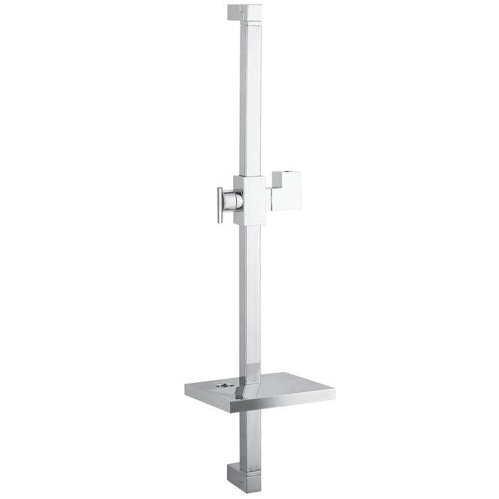 Kingston Sona KX8261 - Claremont 24-Inch Stainless Steel Shower Slide Bar with Soap Dish, Polished Chrome