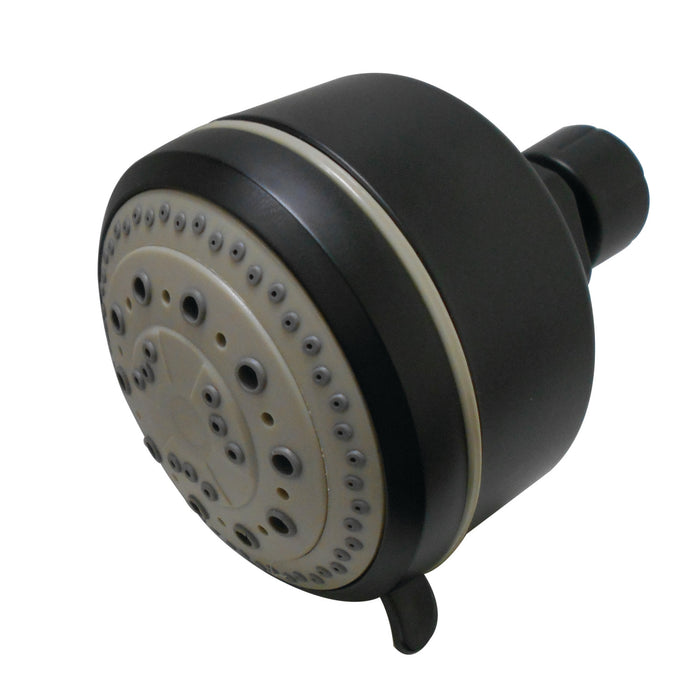 Kingston Tulare KX8350 - Vilbosch 3-1/8 Inch Round 5-Function ABS Shower Head, Matte Black