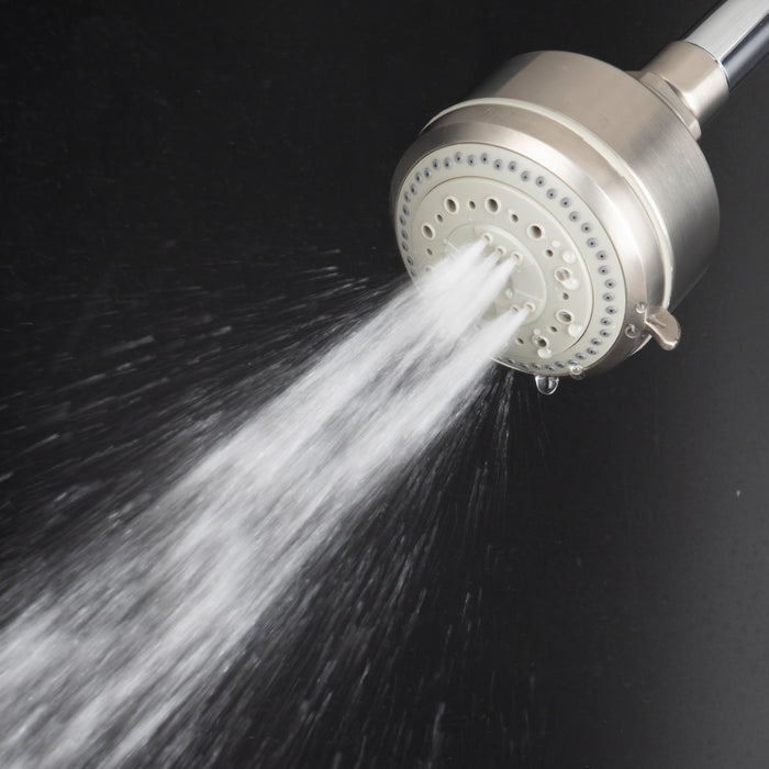 Kingston Tulare KX8358 - Vilbosch 3-1/8 Inch Round 5-Function ABS Shower Head, Brushed Nickel