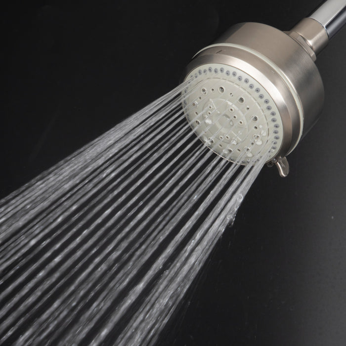 Kingston Tulare KX8358 - Vilbosch 3-1/8 Inch Round 5-Function ABS Shower Head, Brushed Nickel