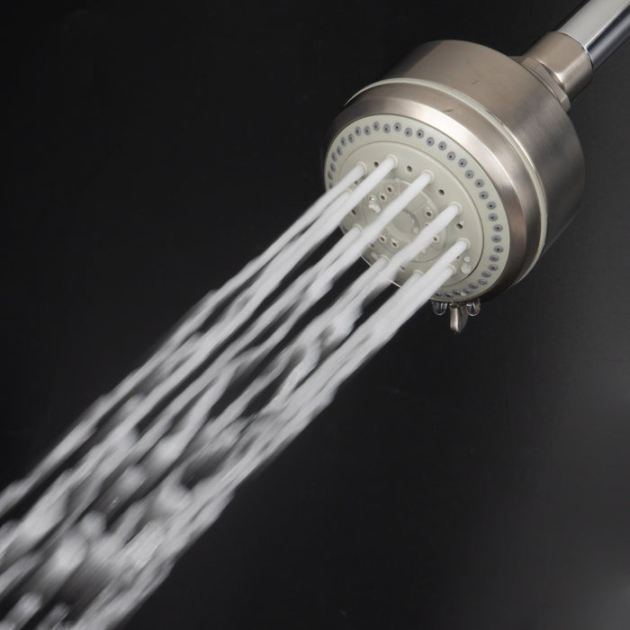 Kingston Tulare KX8358 - Vilbosch 3-1/8 Inch Round 5-Function ABS Shower Head, Brushed Nickel