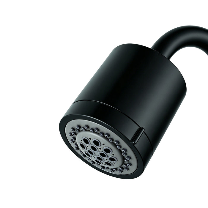 Kingston Sona KX8610 - Vilbosch 3-3/16 Inch Round 2-Function ABS Shower Head, Matte Black
