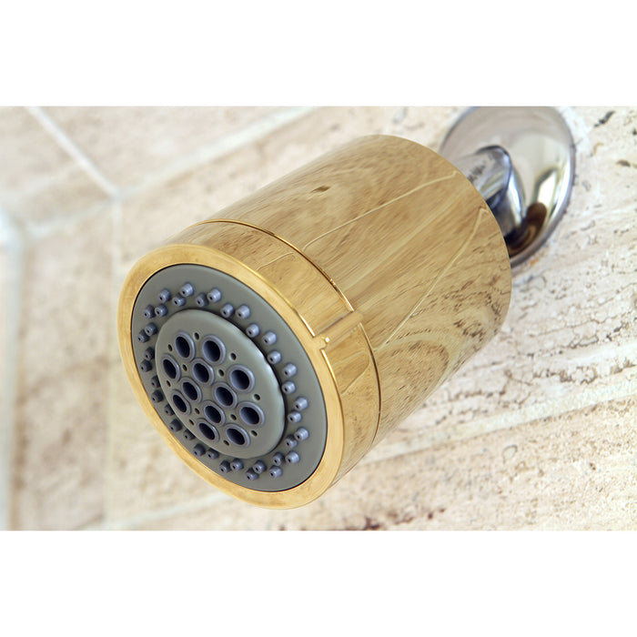 Kingston Sona KX8612 - Vilbosch 3-3/16 Inch Round 2-Function ABS Shower Head, Polished Brass