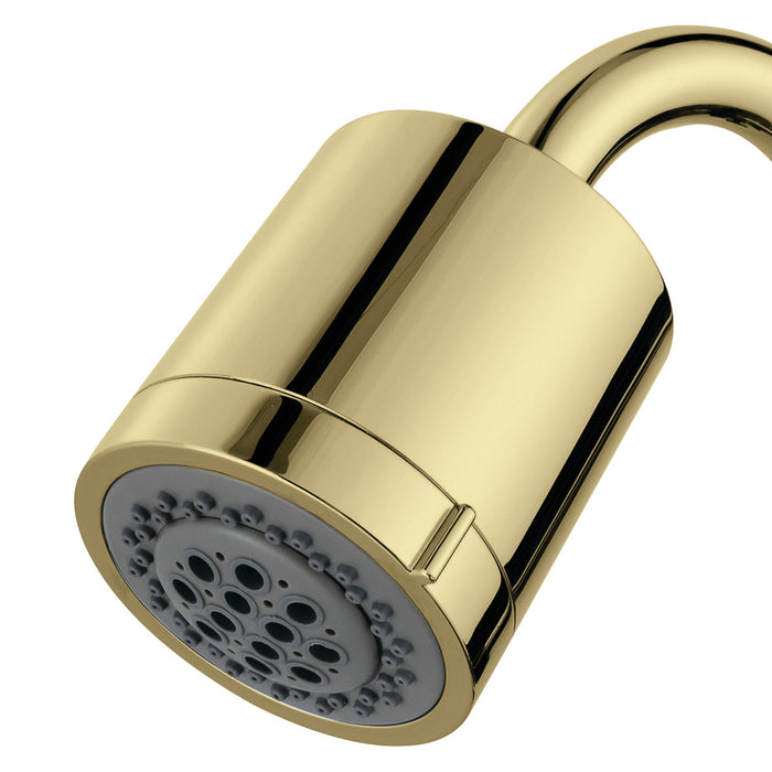 Kingston Sona KX8612 - Vilbosch 3-3/16 Inch Round 2-Function ABS Shower Head, Polished Brass