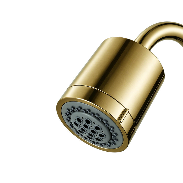 Kingston Sona KX8617 - Vilbosch 3-3/16 Inch Round 2-Function ABS Shower Head, Brushed Brass
