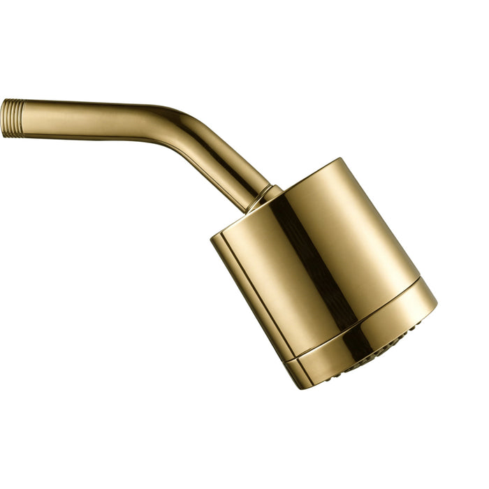 Kingston Sona KX8617 - Vilbosch 3-3/16 Inch Round 2-Function ABS Shower Head, Brushed Brass