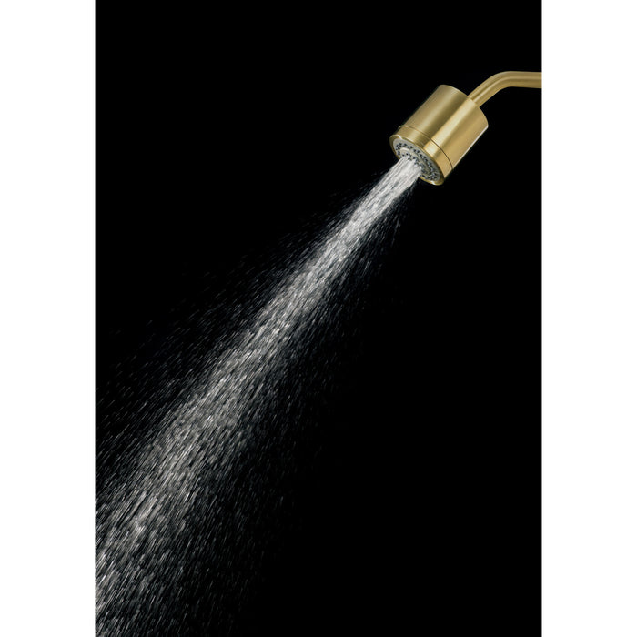 Kingston Sona KX8617 - Vilbosch 3-3/16 Inch Round 2-Function ABS Shower Head, Brushed Brass